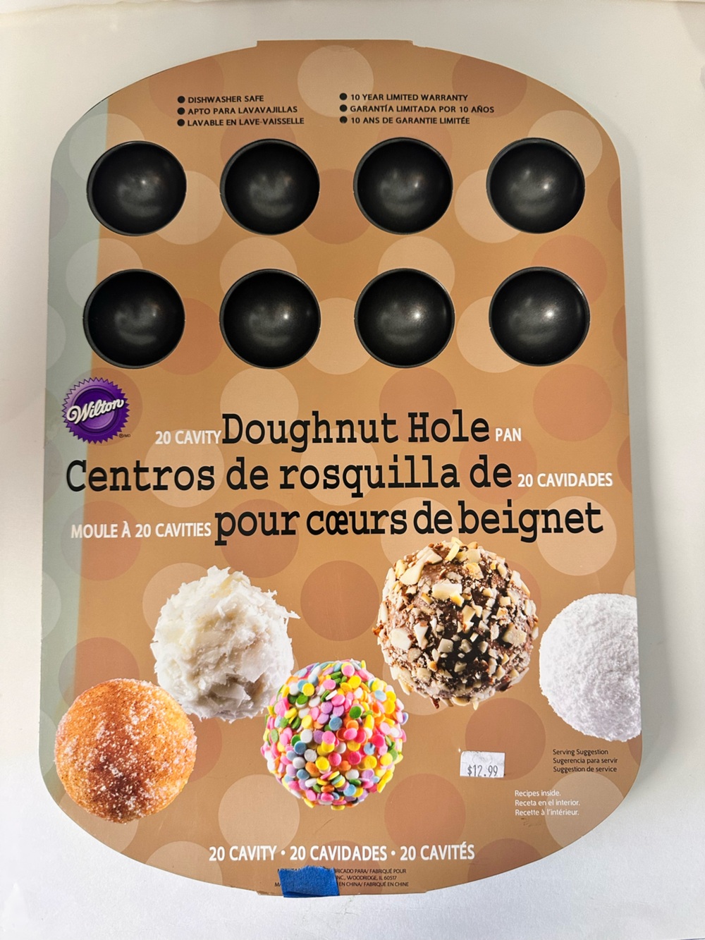 New Wilton 20 Cavity Doughnut Hole Mini Non-Stick Cake Pan